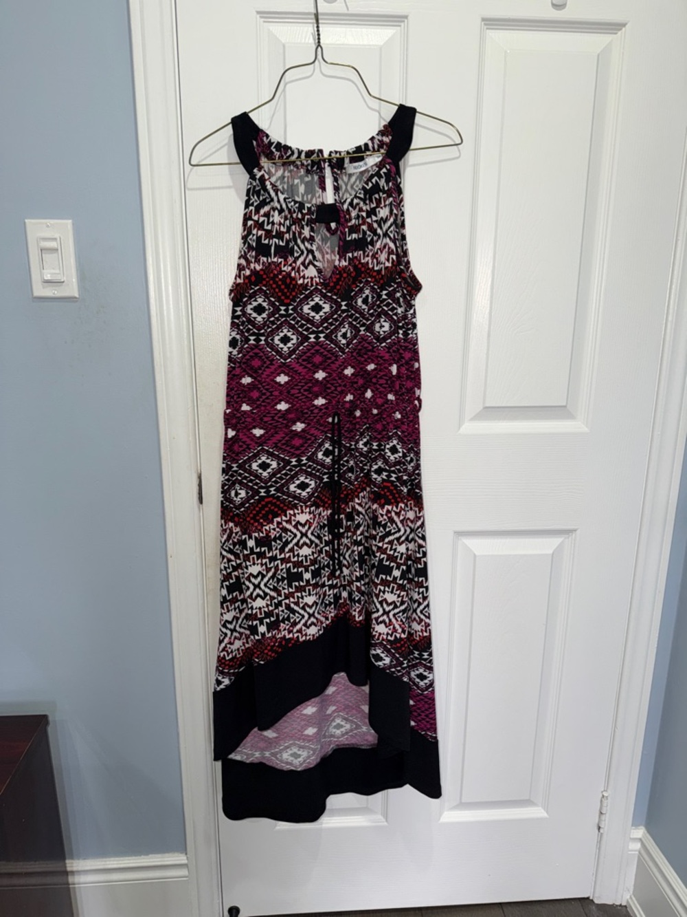 Ricki's Black and Magenta Tribal Print Maxi Dress
